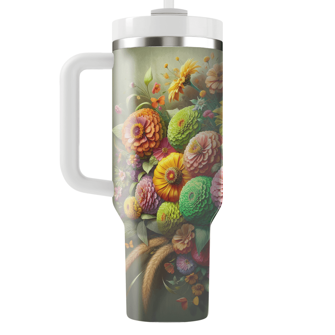 Lively Summer Bouquet  Travel Tumblers