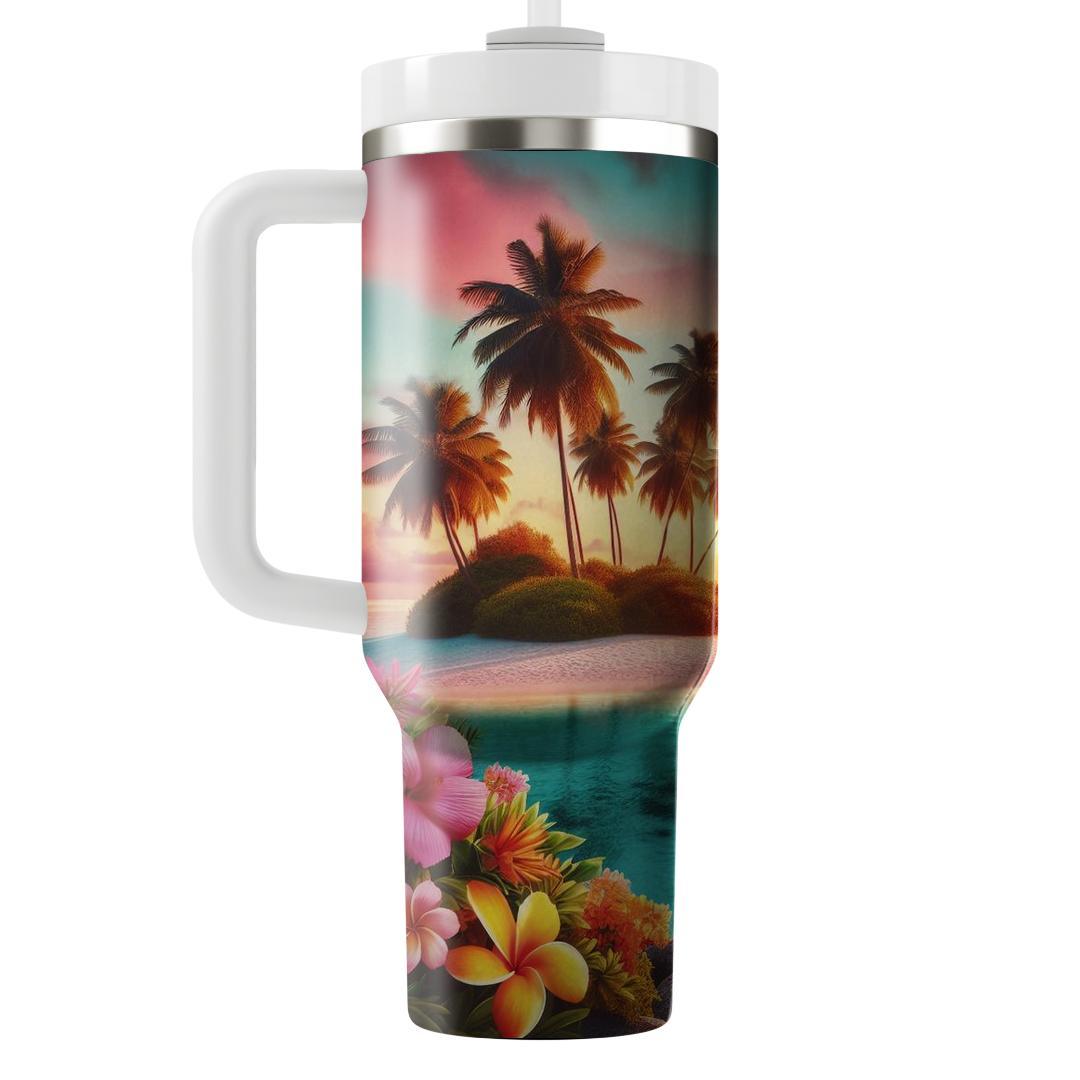 Summer Island Oasis  Tumbler Cups