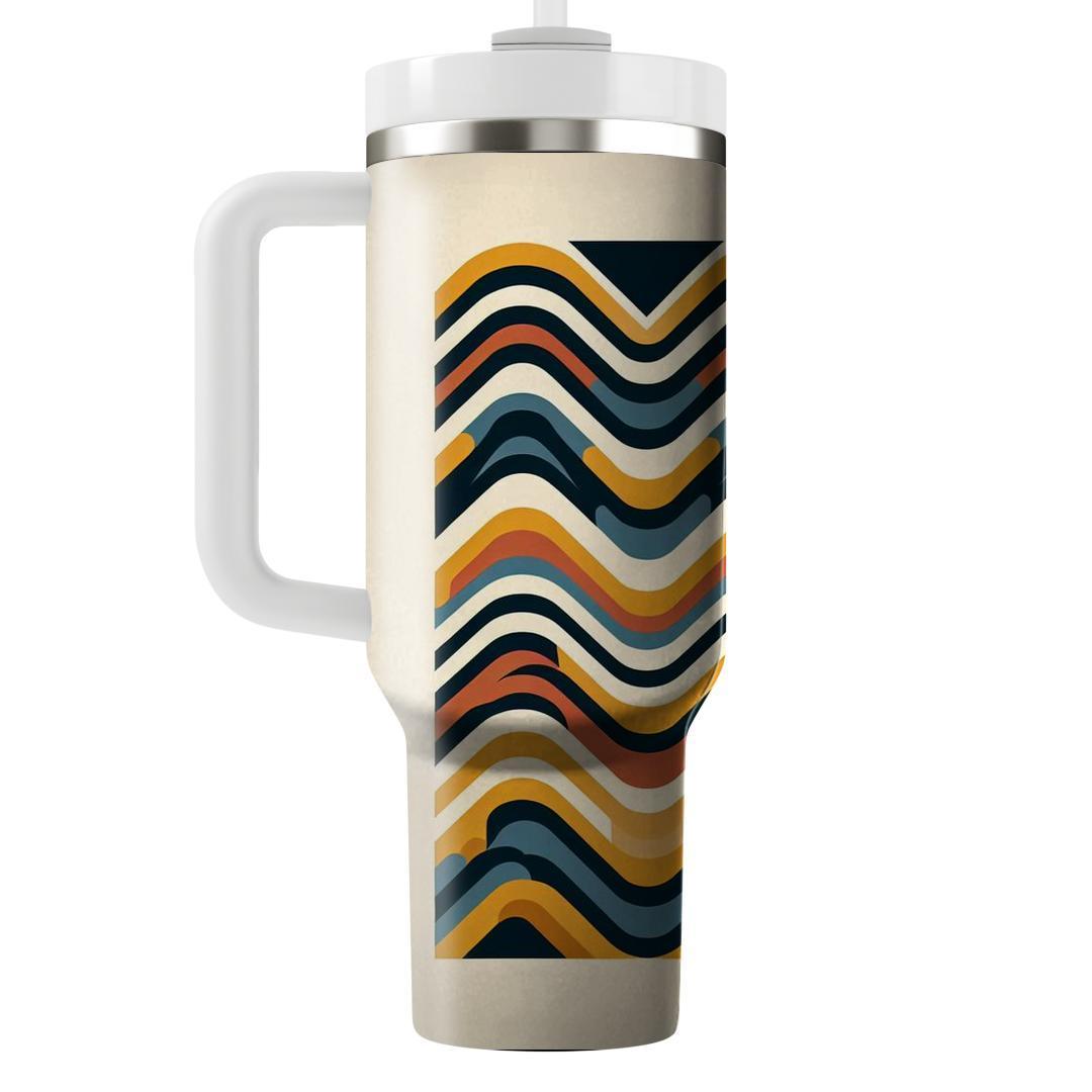 Retro Chevron Wave  Decorative Tumblers