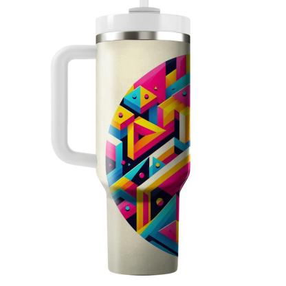 Funky Triangles  Personalized Tumblers