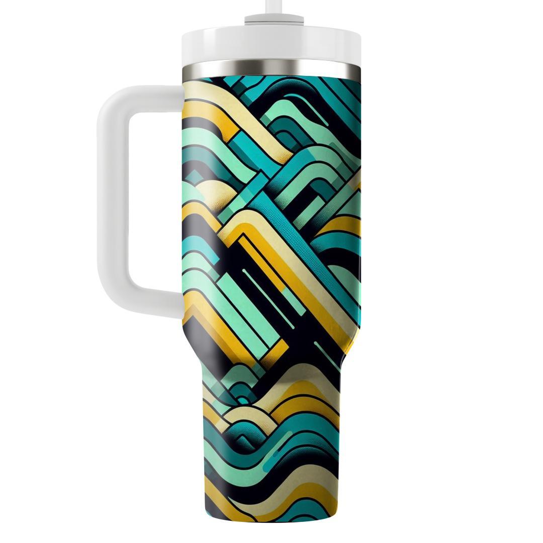 Dynamic Zigzag Waves  Tumblers For Gifts