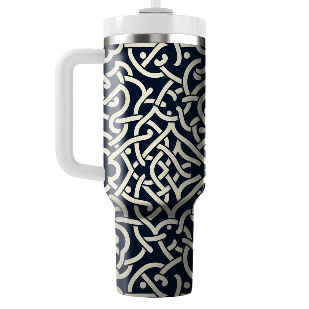 Ornate Lattice Pattern  Tumblers With Lids