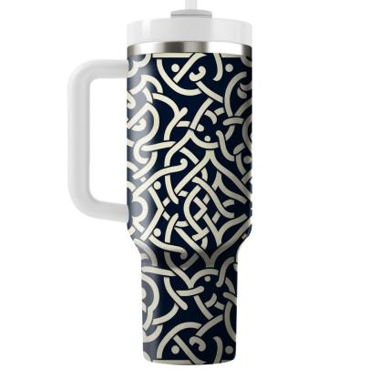 Ornate Lattice Pattern  Tumblers With Lids