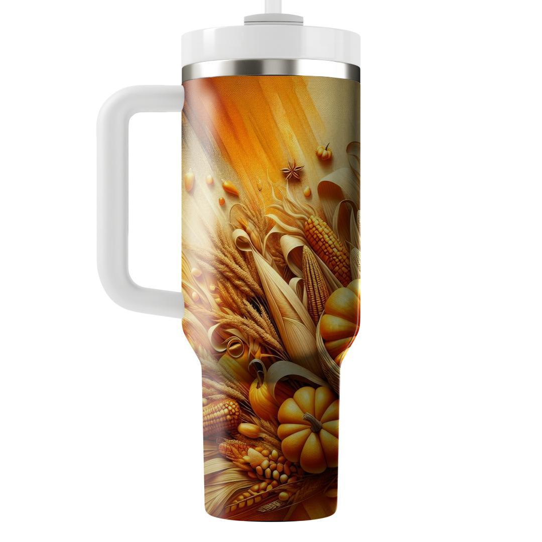 Harmony Of Harvest - Global Thanksgiving  Decorative Tumblers