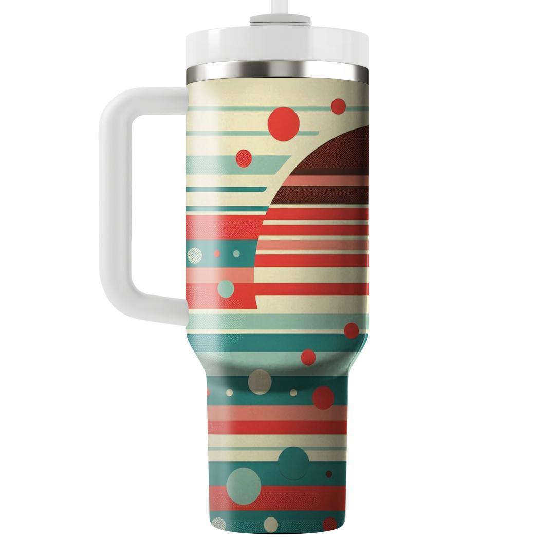 Retro Dots And Stripes  Travel Tumblers