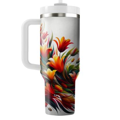 Fiery Tulip Blaze  Tumbler Cups