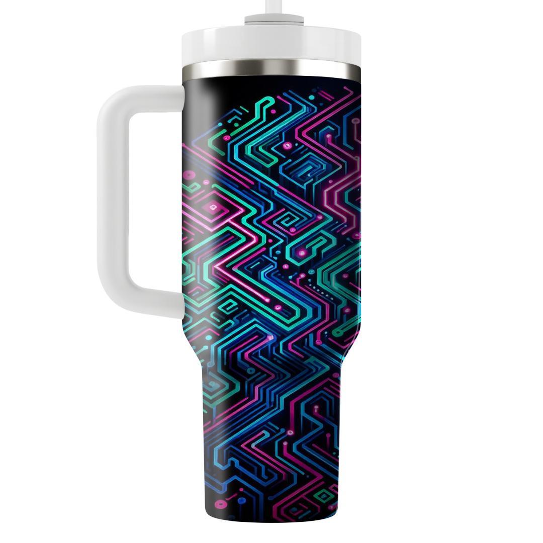 Neon Circuit Board  Unique Tumblers