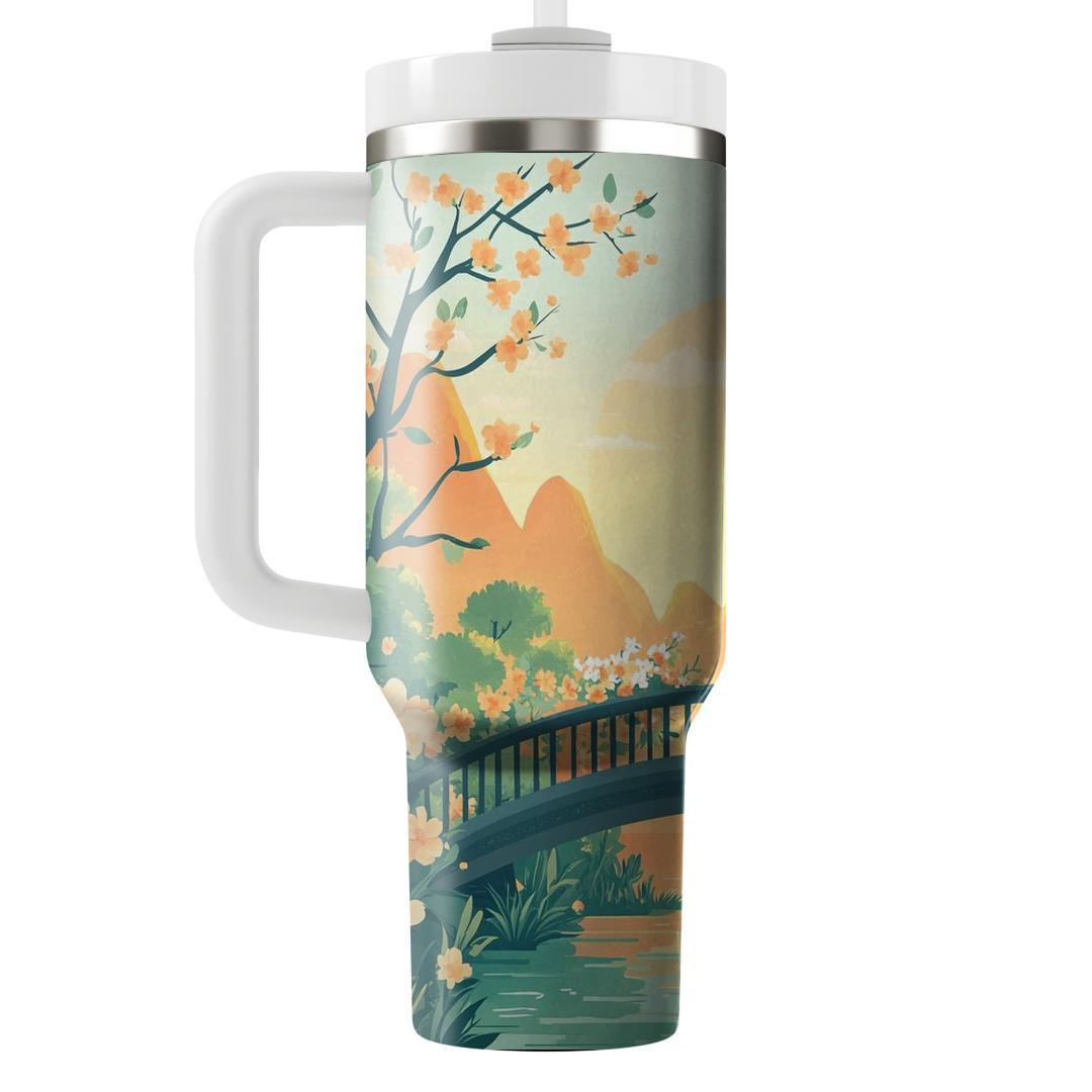 A Bridge Of Love: Connecting Hearts Across Distance Tumblers With Lids