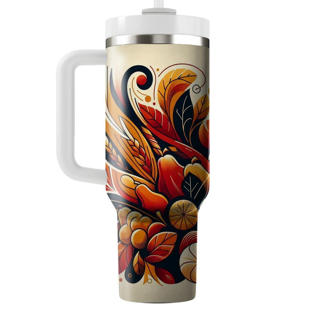 Timeless Embrace - A Unique Thanksgiving  Tumbler Cups