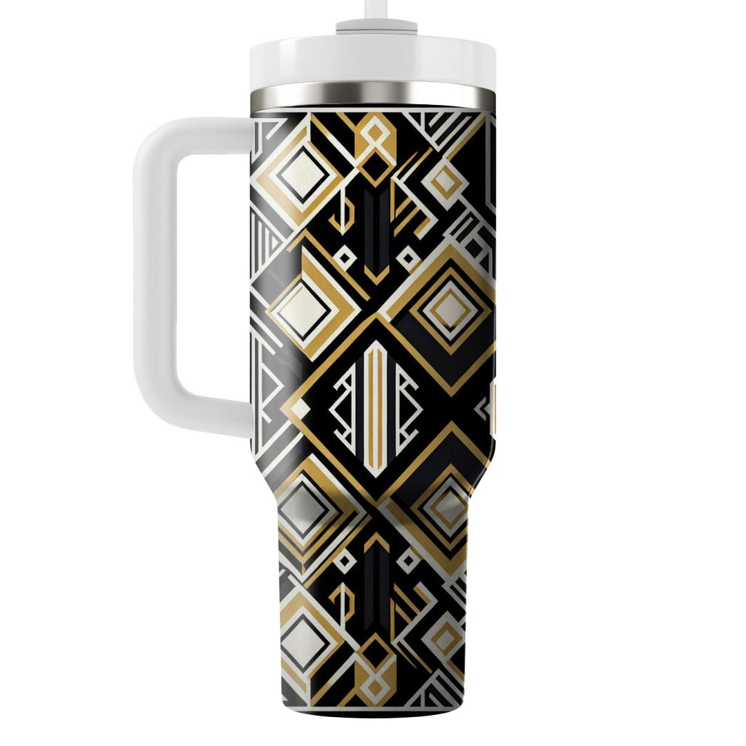 Art Deco Diamond Fusion Travel Tumblers