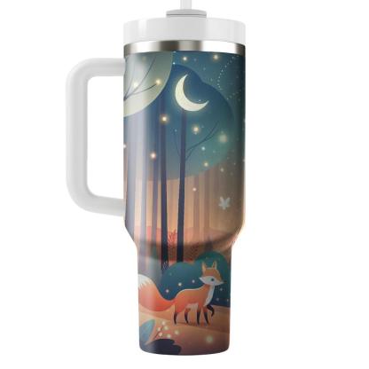 Starlit Fox Adventure  Tumblers With Lids