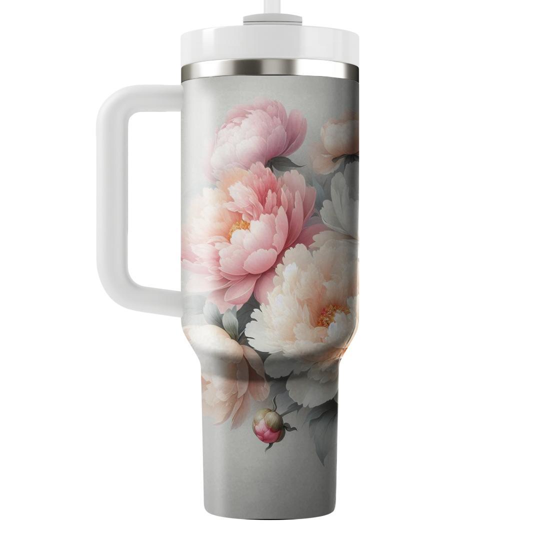 Pastel Peony Parade  Tumbler Cups