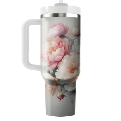 Pastel Peony Parade  Tumbler Cups