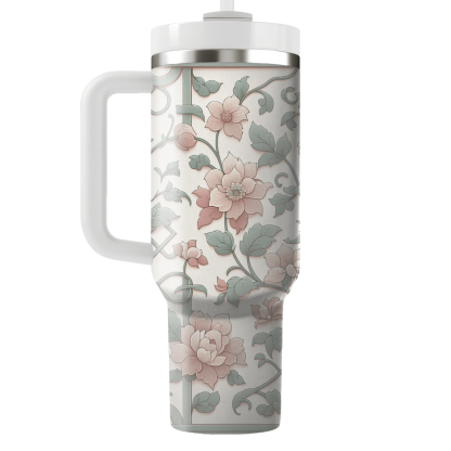 Elegant Floral Trellis Custom Tumblers