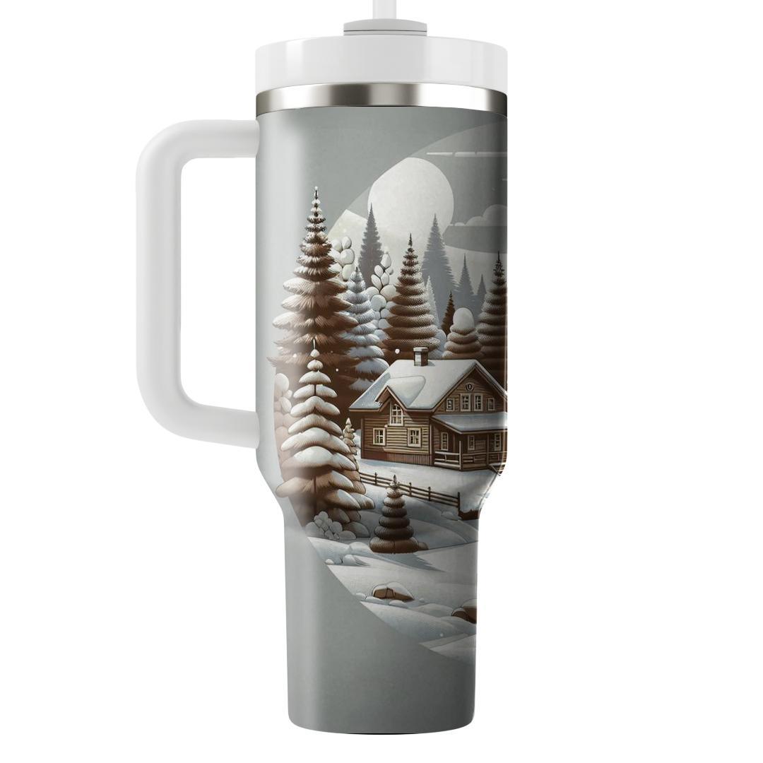 Winter Snowbound Retreat  Tumbler Cups