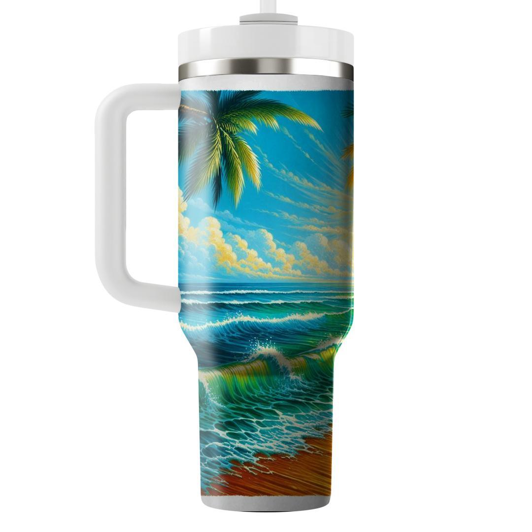 Sunlit Seaside Escape  Tumbler Cups
