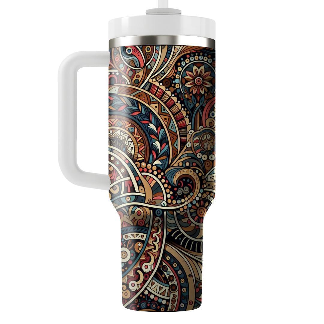 Floral Paisley Fusion  Travel Tumblers