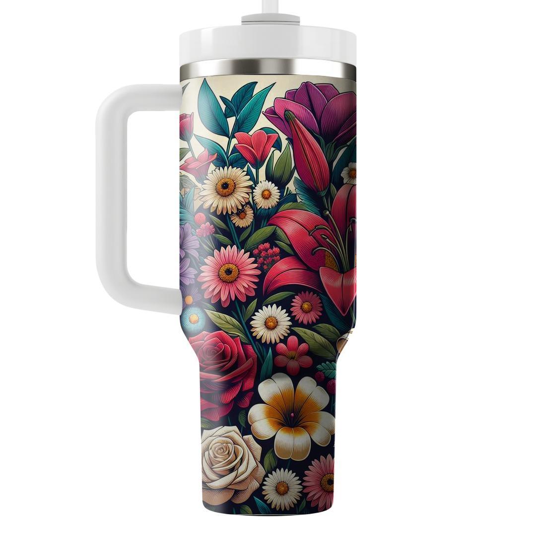 Spring Floral Rhapsody  Travel Tumblers