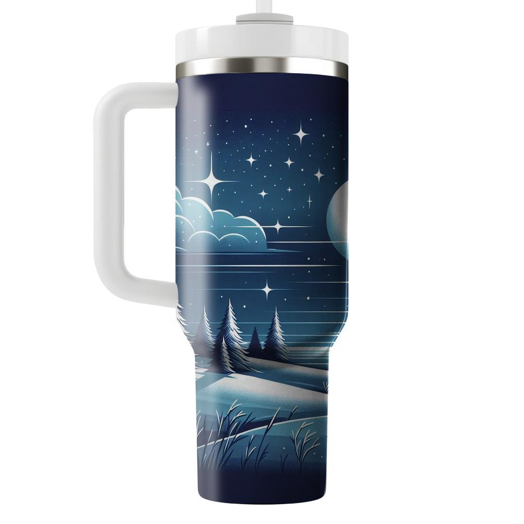 Winter Starry Silence  Travel Tumblers