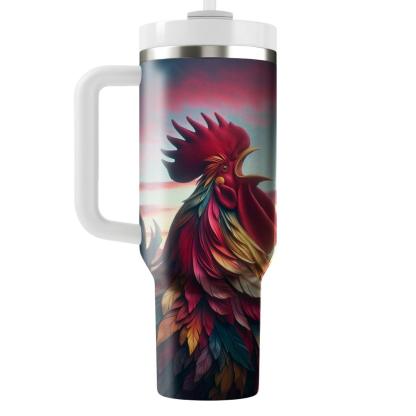 Gallant Rooster Dawn  Travel Tumblers