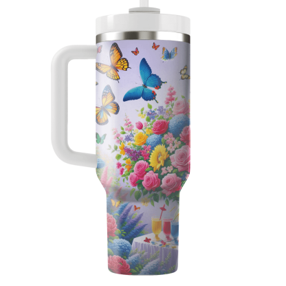 Spring Butterfly Bliss  Tumbler Cups