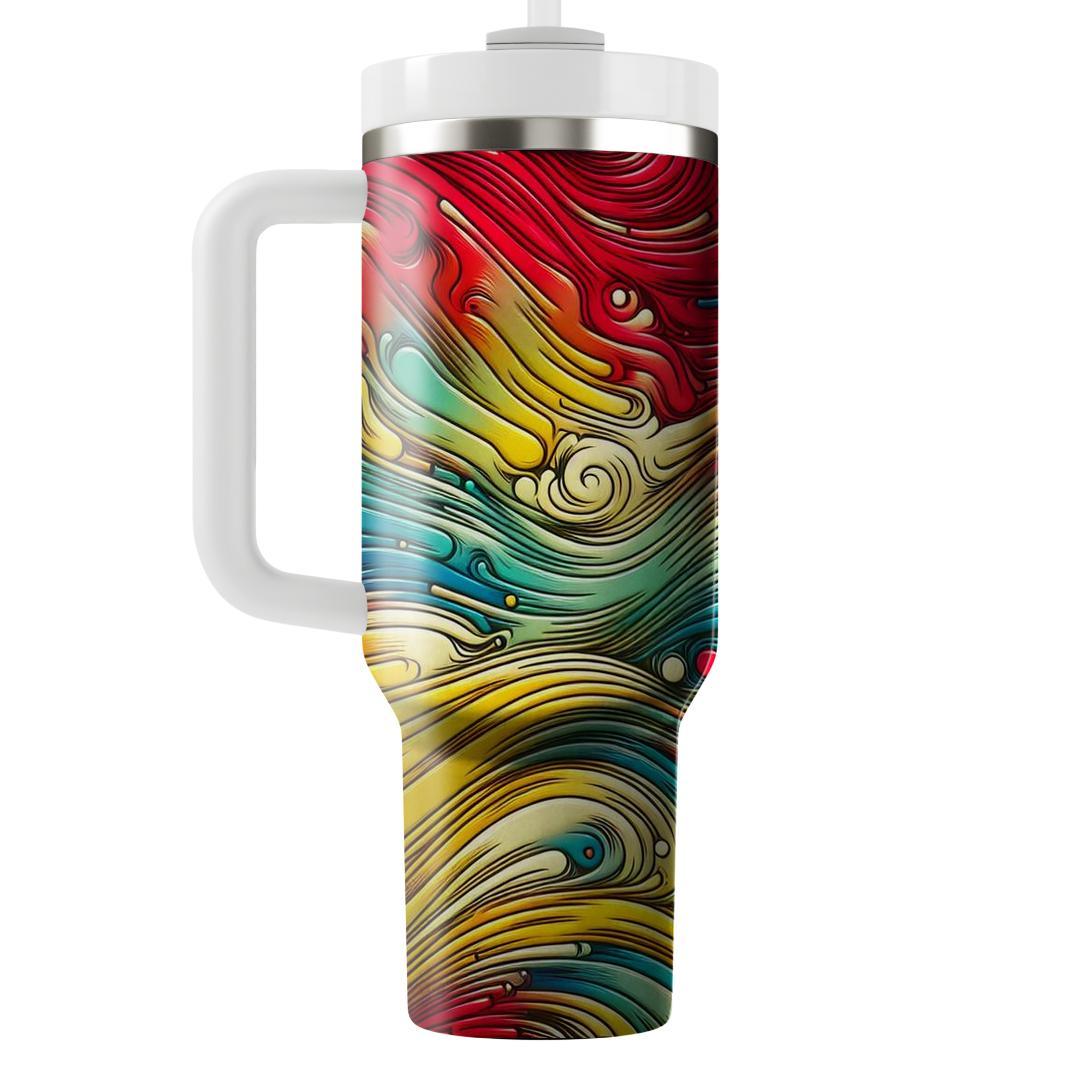 Groovy Ripple Effect  Travel Tumblers