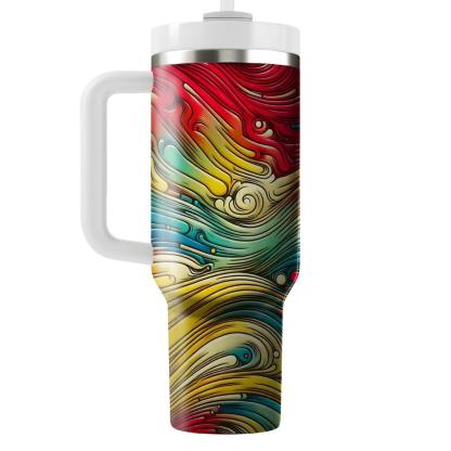 Groovy Ripple Effect  Travel Tumblers
