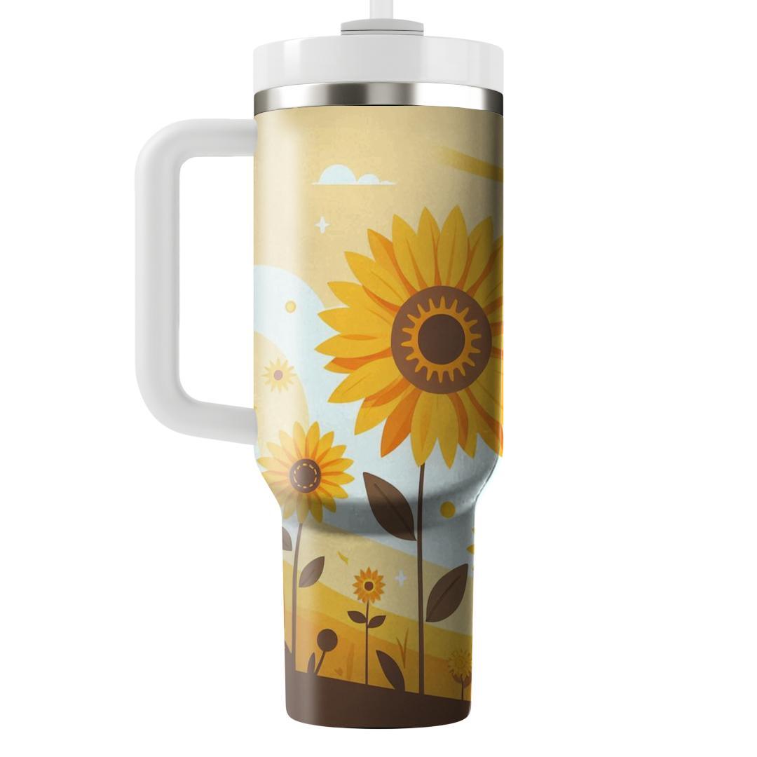 Sunny Floral Sunshine  Travel Tumblers