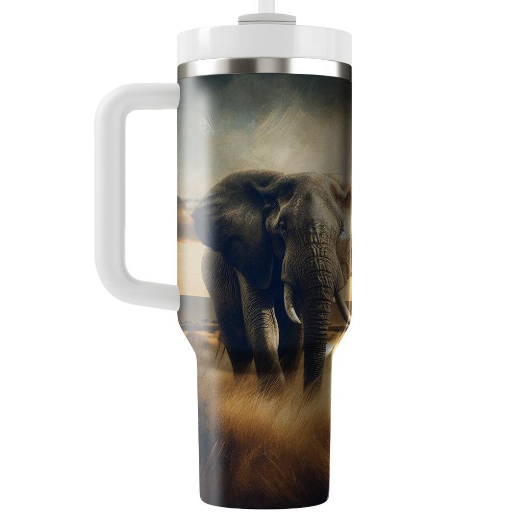 Wildlife Safari Elephant  Travel Tumblers