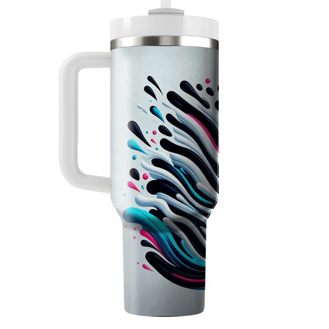 Abstract Zebra Lines  Travel Tumblers