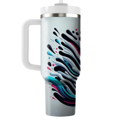 Abstract Zebra Lines  Travel Tumblers