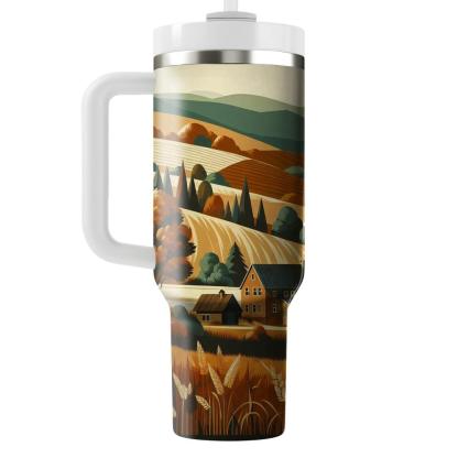 Autumn Countryside Charm  Travel Tumblers