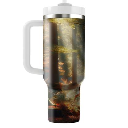 Prancing Woodland Deer  Travel Tumblers