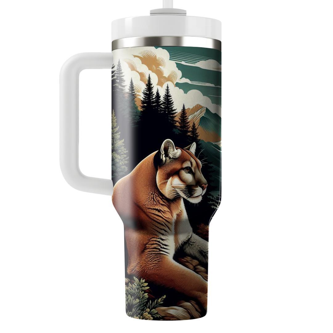 Majestic Mountain Lion  Personalized Tumblers