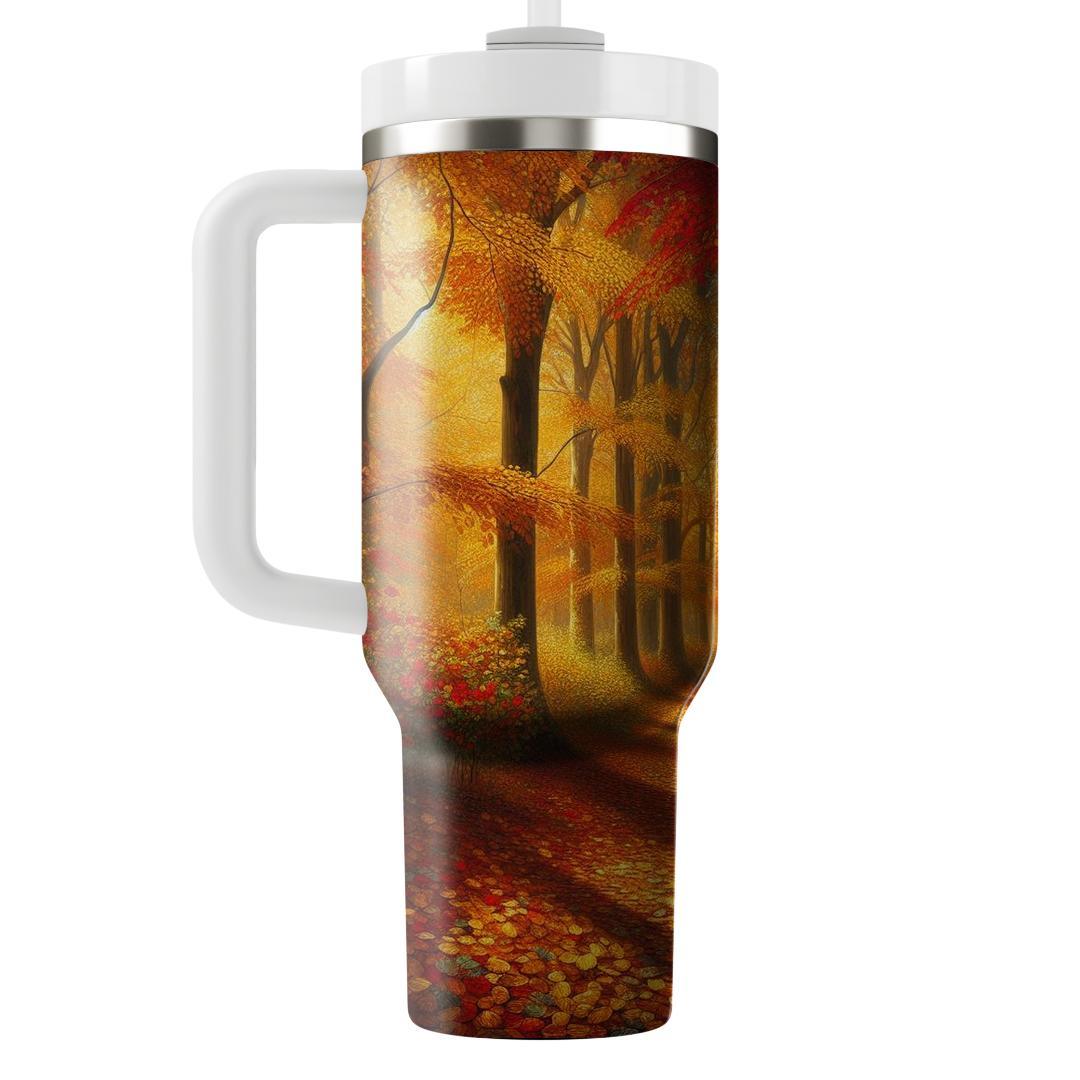 Autumn Golden Path  Tumbler Cups
