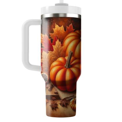 Autumn Pumpkin Spice Bliss  Tumbler Cups