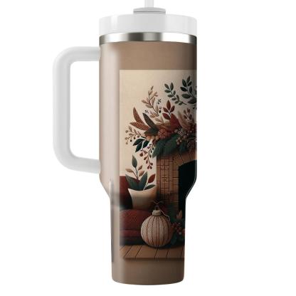 Fires Of Festivity - A Cozy Yule  Tumbler Cups