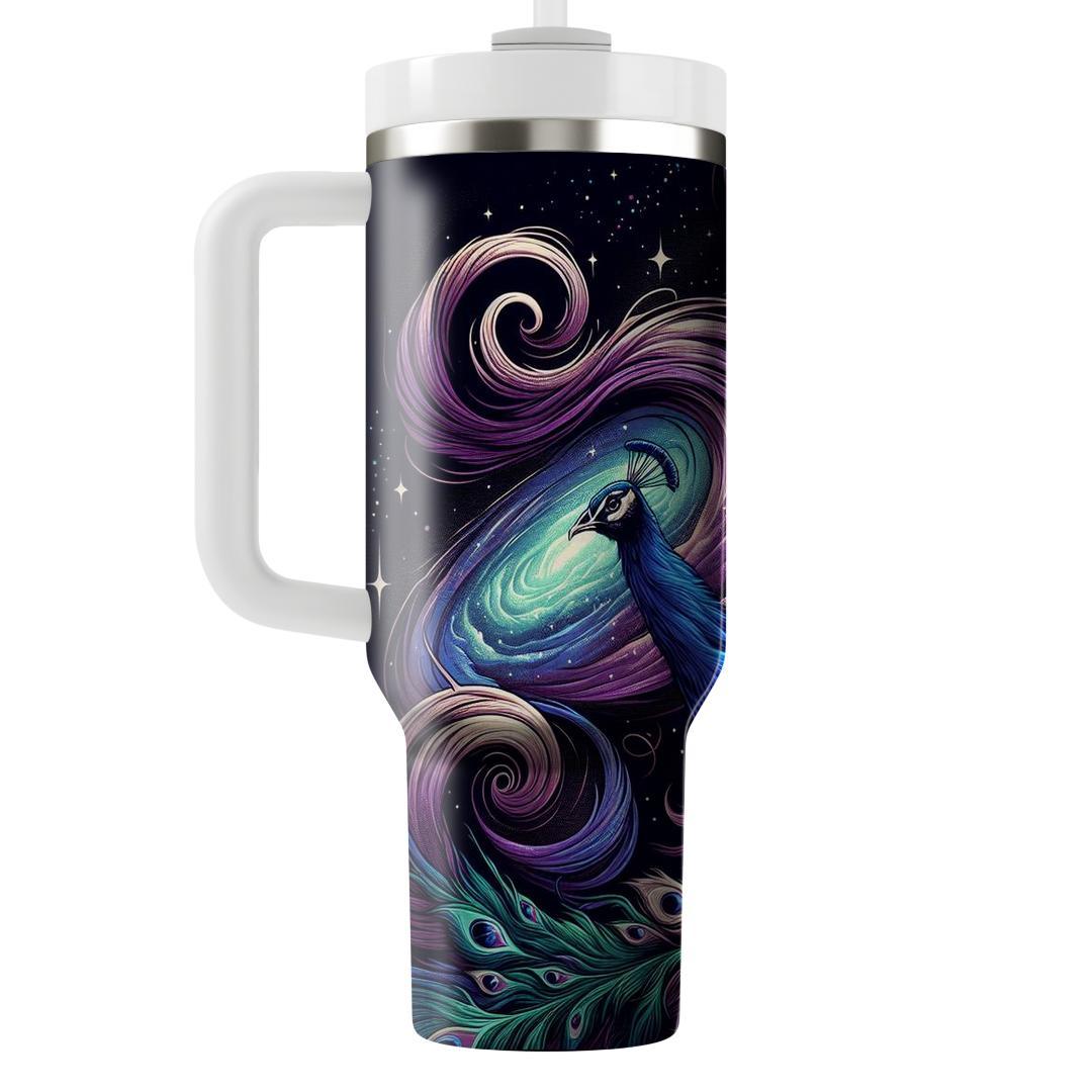 Galactic Peacock Splendor  Personalized Tumblers