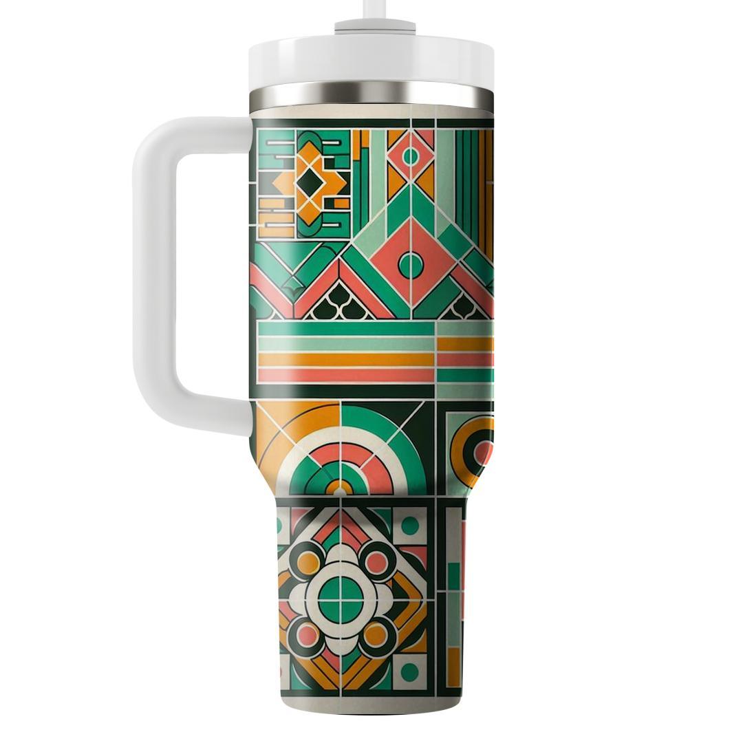 Groovy Patterned Tiles  Tumbler Cups