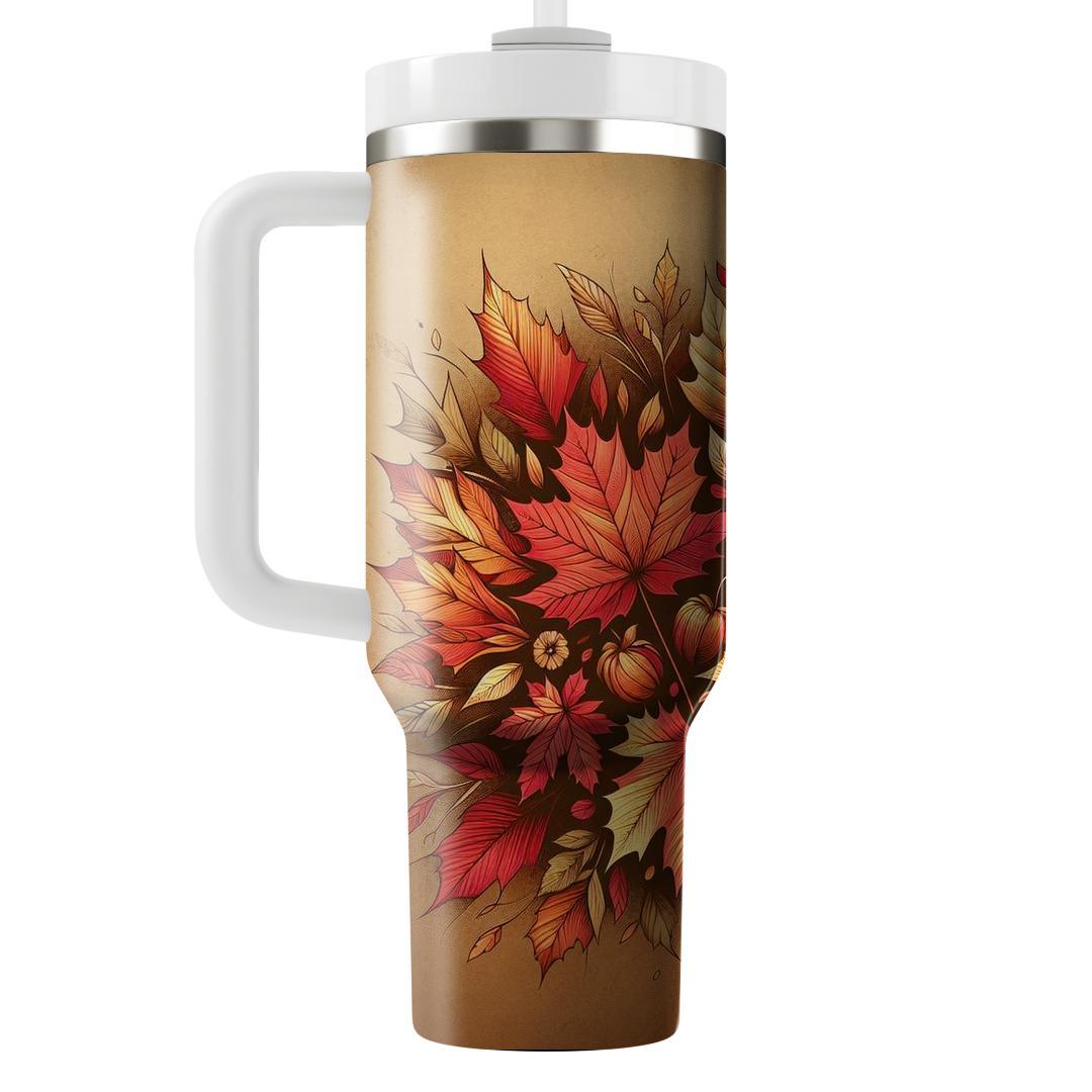 Autumn Maple Harvest  Tumbler Cups