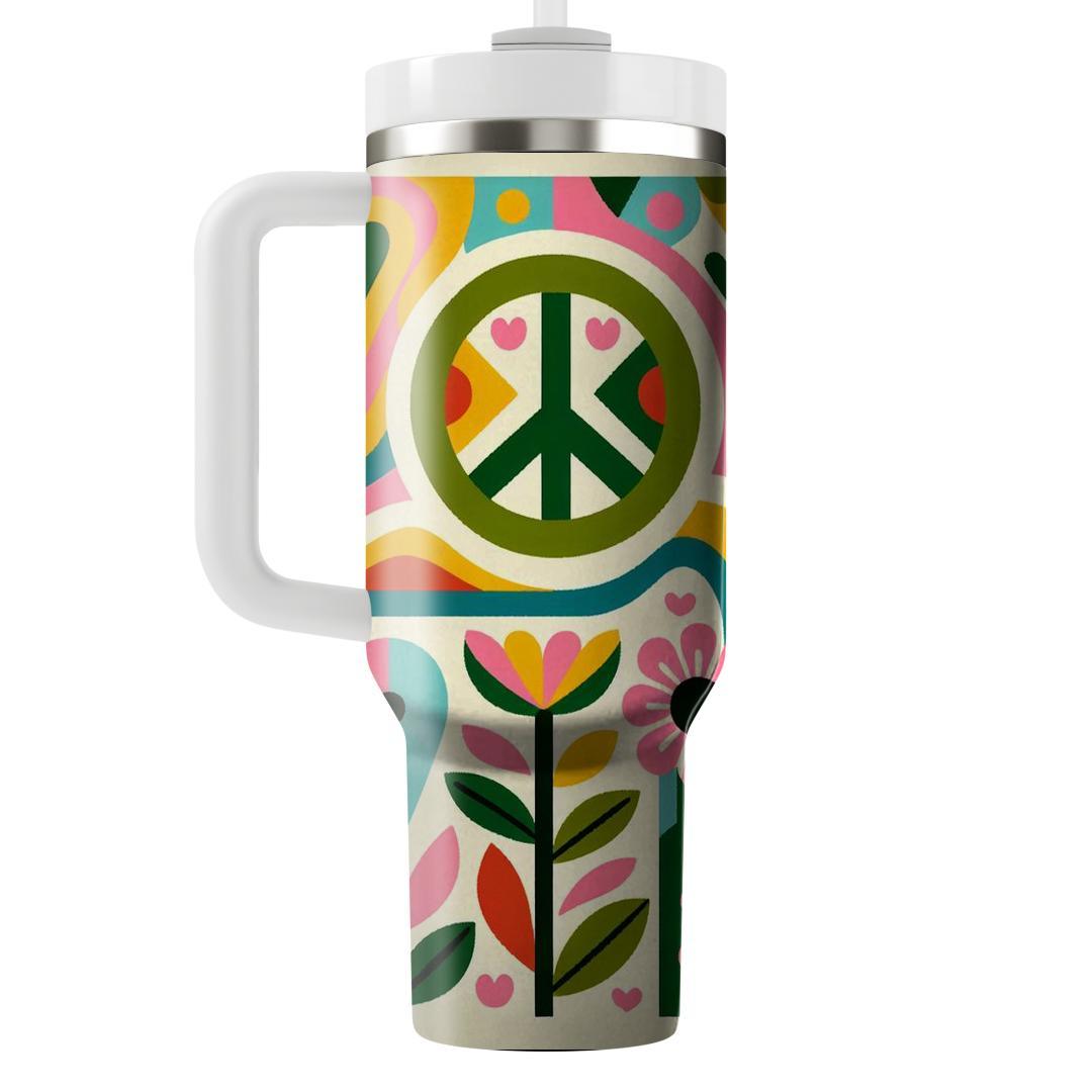Peace And Love Collage  Travel Tumblers