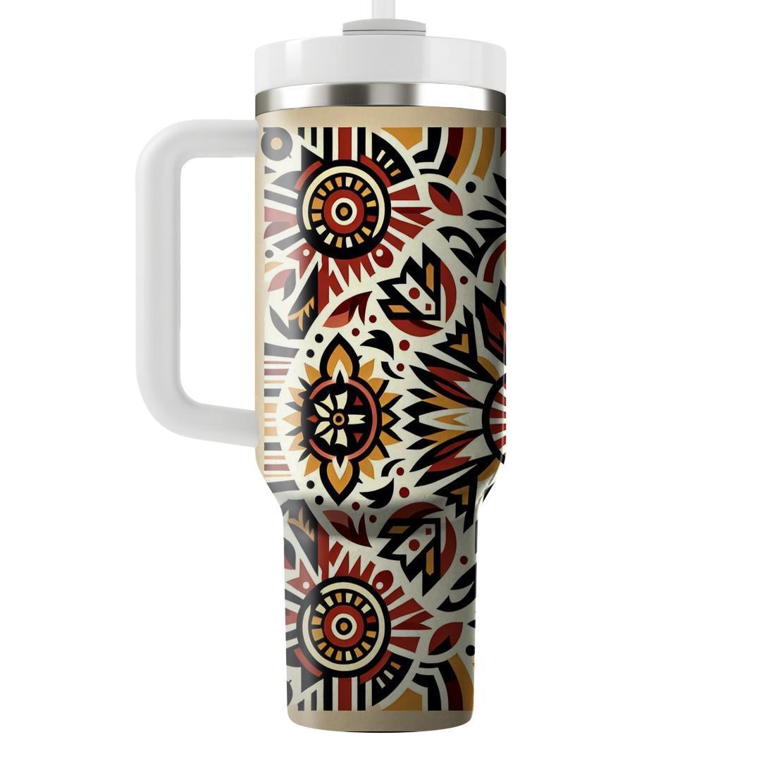 Tribal Sun Ray  Travel Tumblers