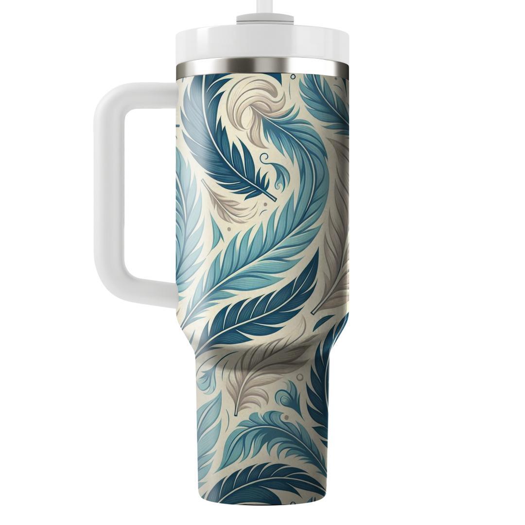 Delicate Feather Print  Custom Tumblers