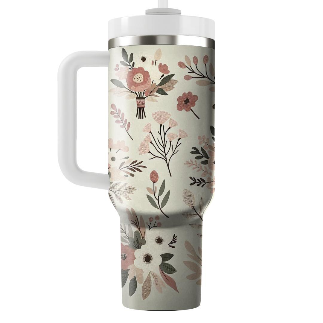 Rustic Floral Bouquet  Custom Tumblers
