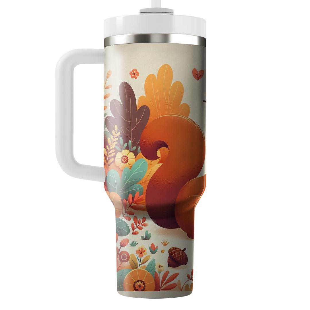 Charming Garden Squirrel  Personalized Tumblers