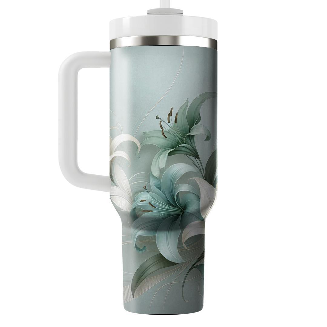 Ocean Mist Lily  Unique Tumblers