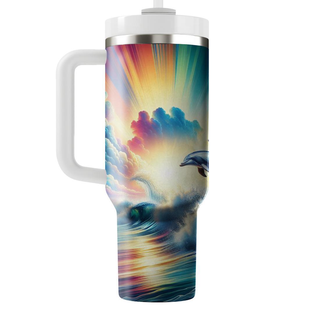 Mystical Dolphin Dive  Travel Tumblers