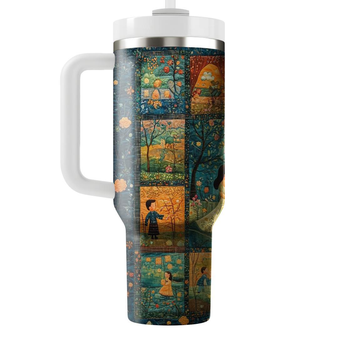 The Tapestry Of Love: Stitched Together With A Mother’s Care Tumblers With Lids