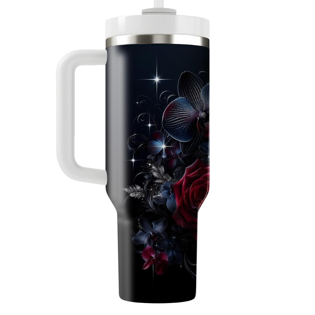 Midnight Blossom  Tumbler Cups