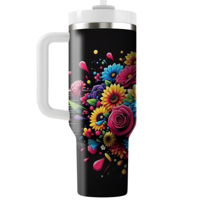 Bold Floral Splash  Insulated Tumblers